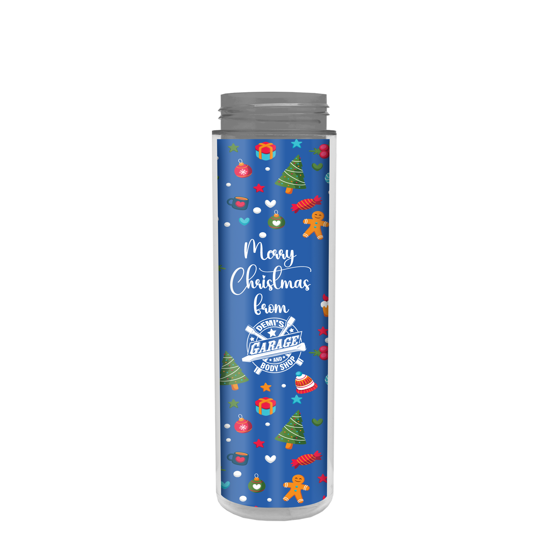 Garyline® Chiller Insulated Bottle with Pop-Up Lid and Full-Color Paper Insert - 16 oz.